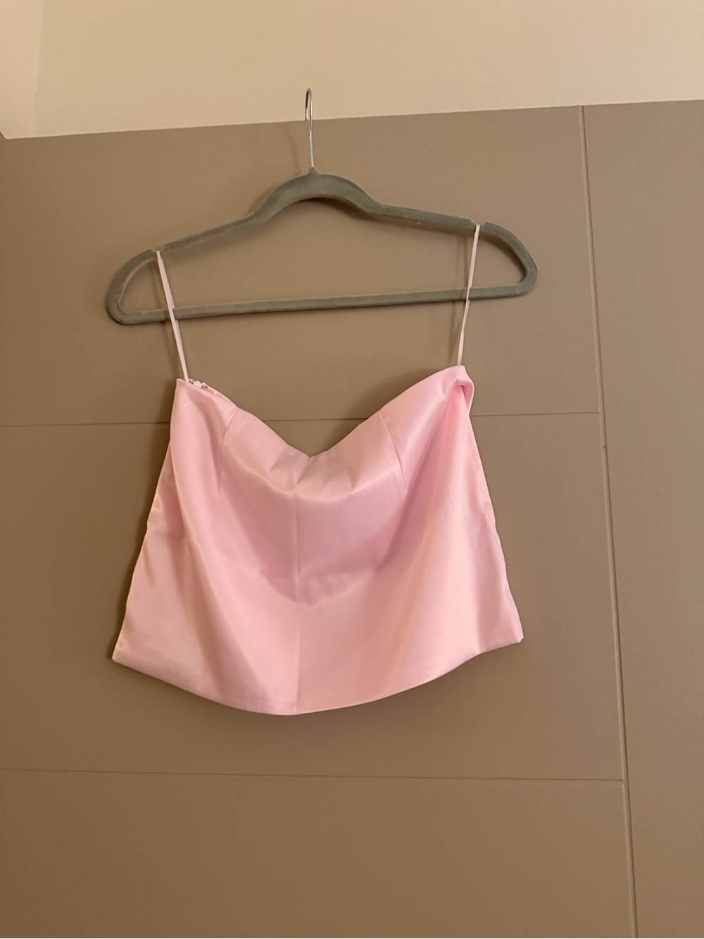 Edikted Pink Satin Mini Skirt